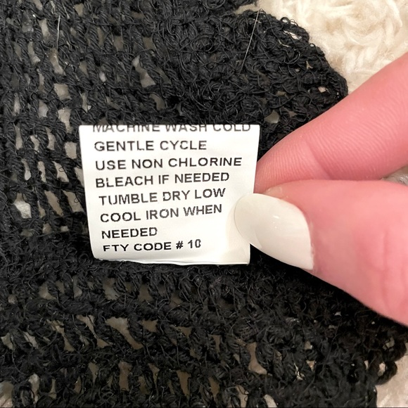 Boho Style Crochet Halter Top Bralette Black - Picture 13 of 13